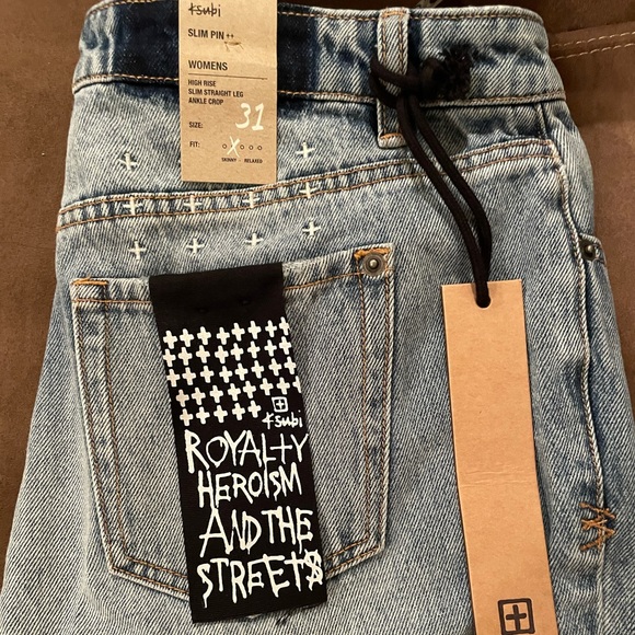Ksubi Denim - KSUBI SLIM PIN HIGH RISE ANKLE CROP